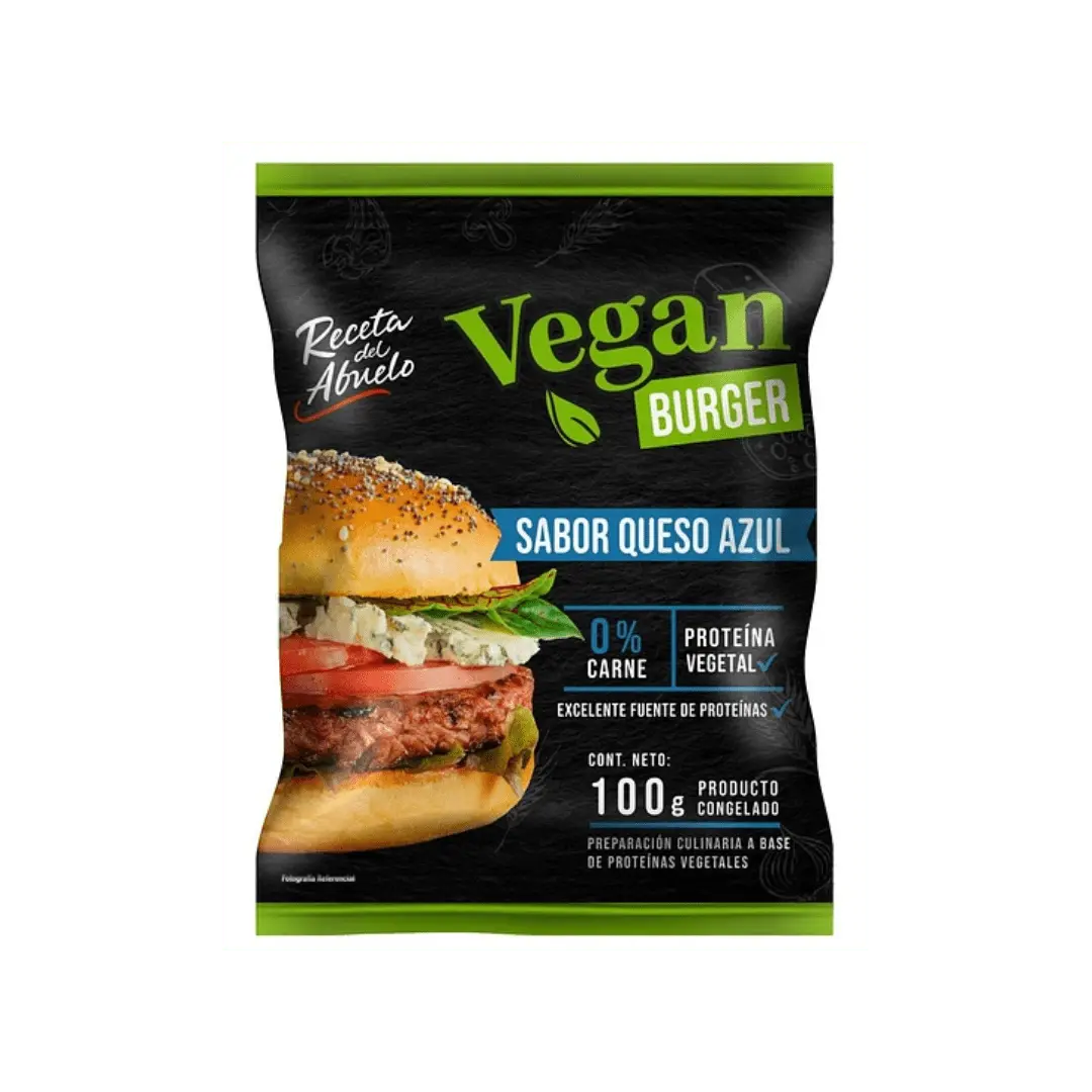 Vegan Burger Queso Azul 100g- Receta del abuelo