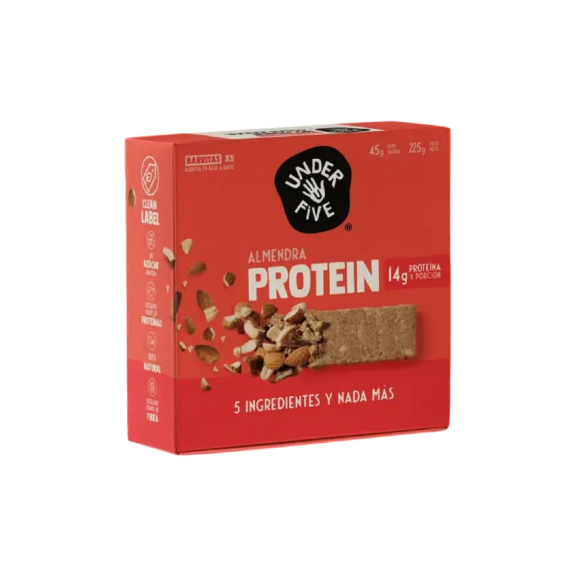 Protein Bar ALMENDRA (Caja de 5 Unidades) - Underfive