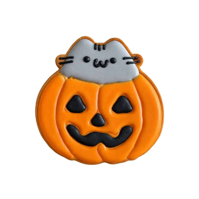 Galletas Diseño Halloween Pusheen - Almendra Reposteria