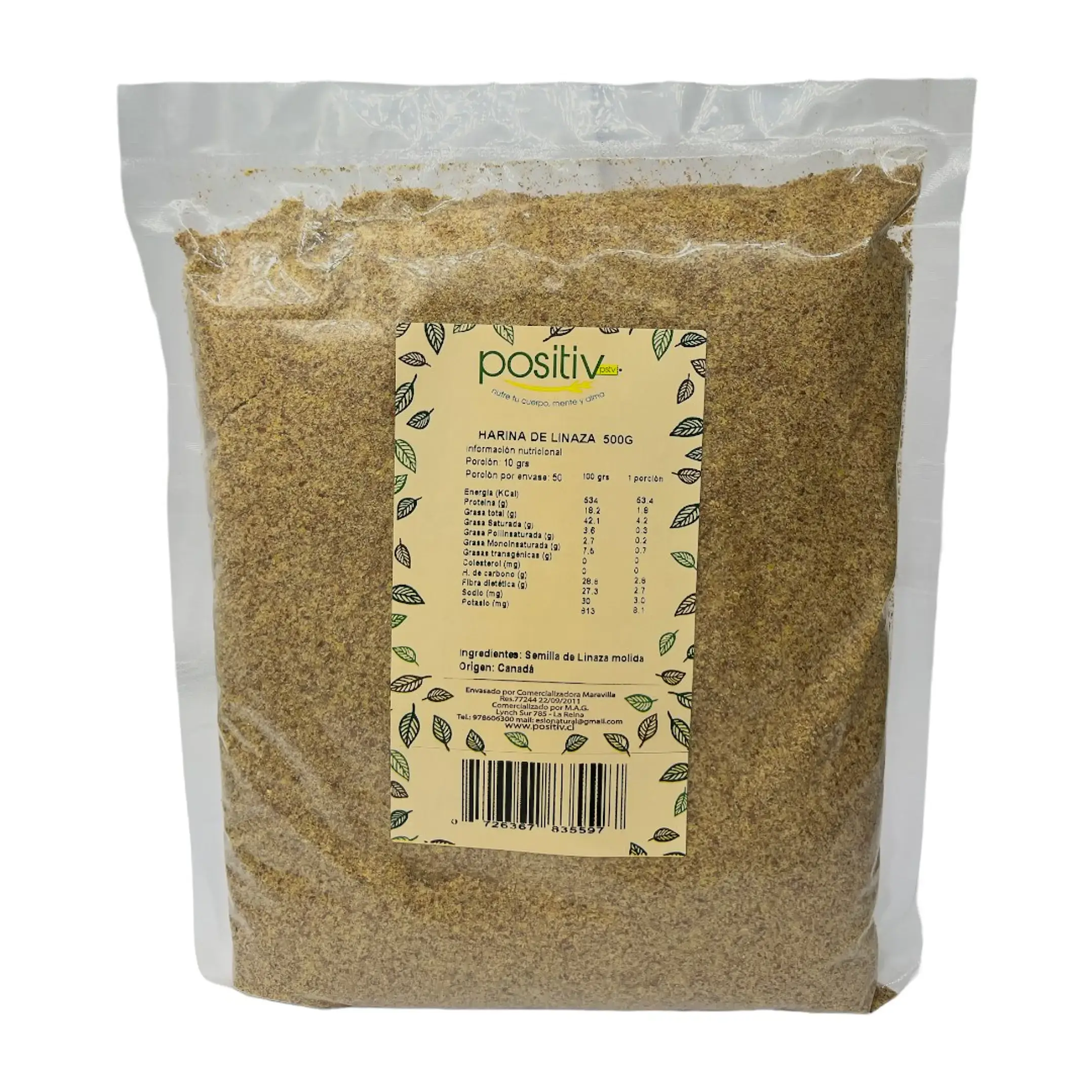 Linaza molida 500g - Positiv