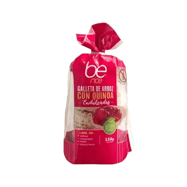 Galleta de Arroz con Quinoa Endulzada 110g – Be Rice