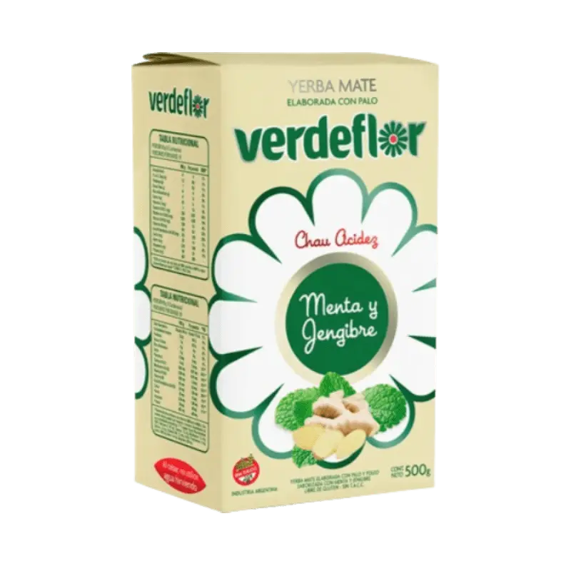 Yerba Mate Menta y Jengibre sin Gluten 500g – Verde Flor