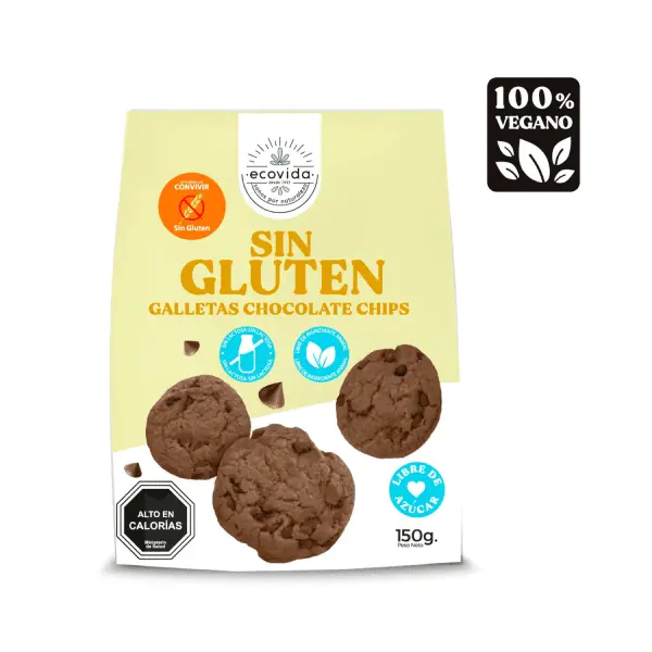 Galleta sin Gluten Chocolate Chips 150g – Eco Vida