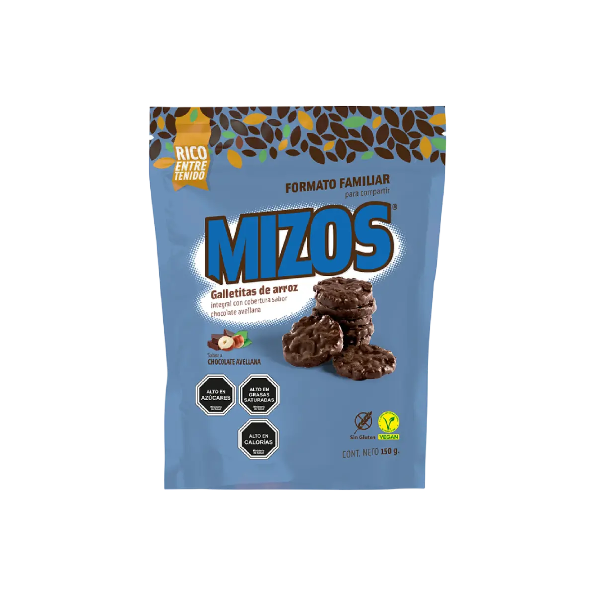 Galletas de arroz XL Chocolate Avellana 150g – Mizos