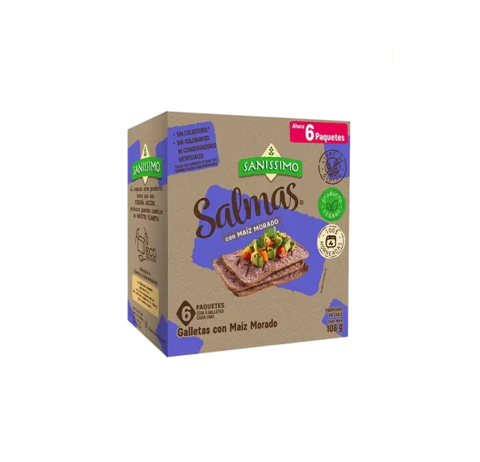 Galletas Salmas con Maíz Morado 108g – Sanissimo