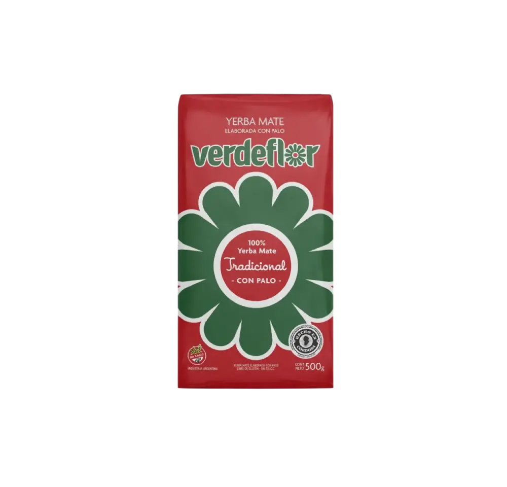 Yerba Tradicional con Palo 500g- Verde Flor