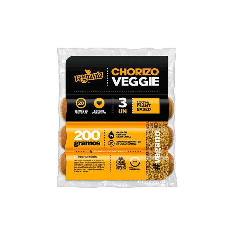 Chorizo Veggie 200g – Vegusta