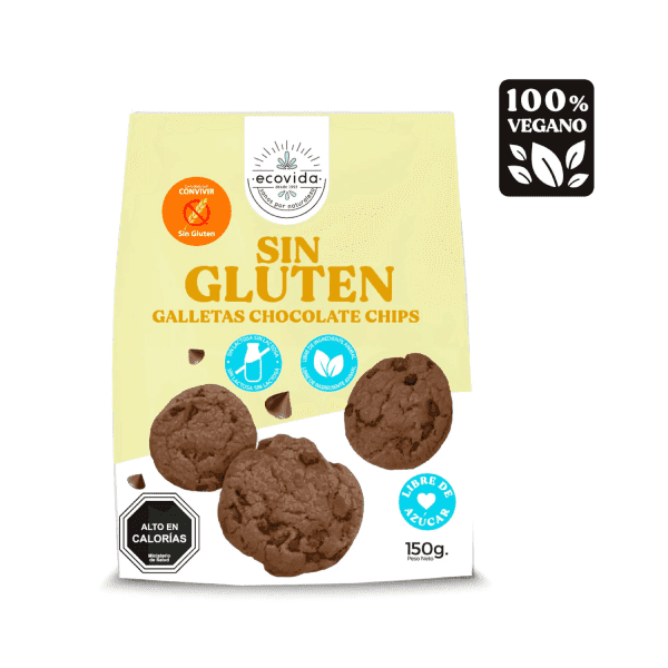 Galleta sin Gluten Chocolate Chips 150g – Eco Vida