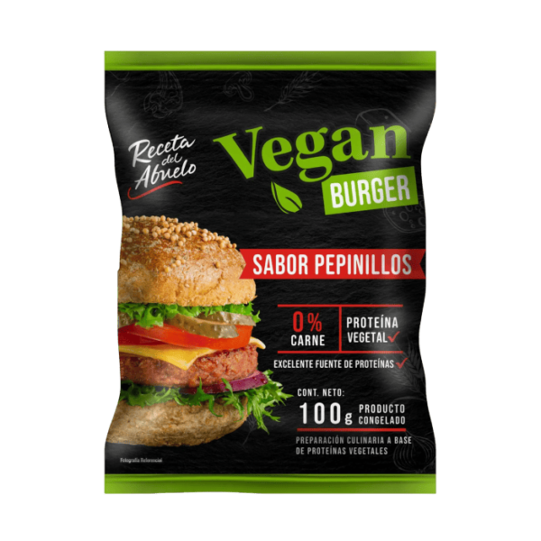 Vegan Burger Sabor Pepinillos 100g - Receta del Abuelo