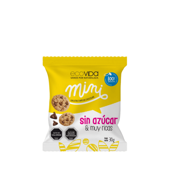 Galleta Mini Chips Sin Azúcar 30g - Ecovida