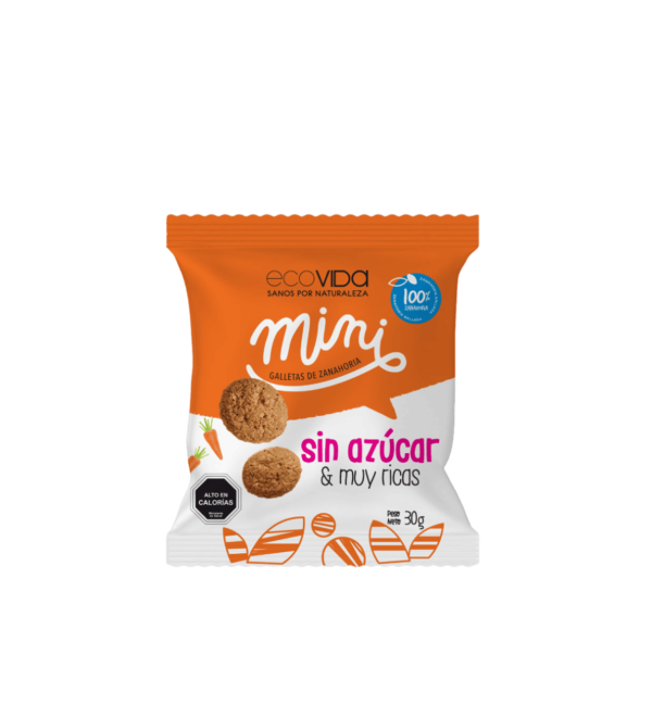 Galleta Mini Zanahoria Sin Azúcar 30g - Ecovida
