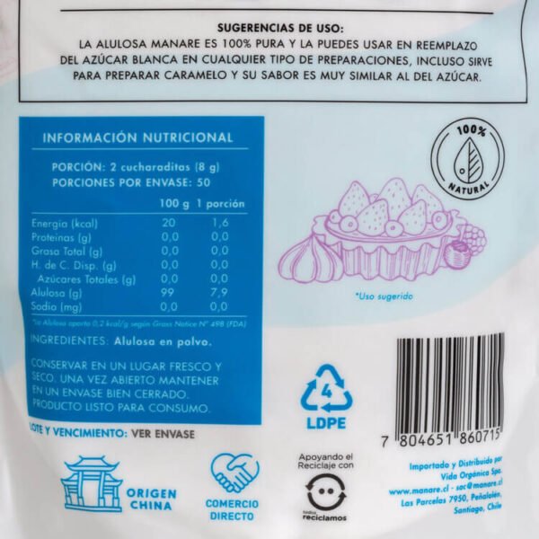 Alulosa 400g - Manare - Imagen 2
