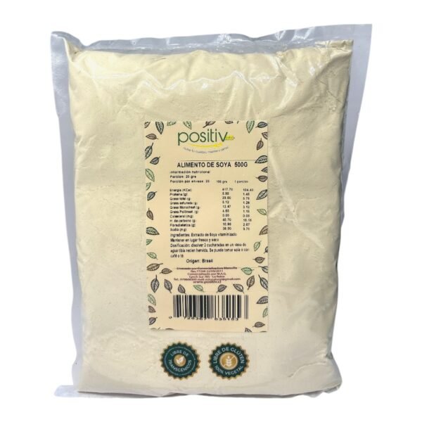 Leche de Soya Vitaminizada no Transgenica 500g - Positiv