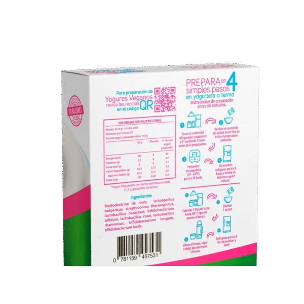 Cultivo Probiótico Pro 8 para Yogurt Vegano ( 5 sachet ) - Yogustart - Imagen 2