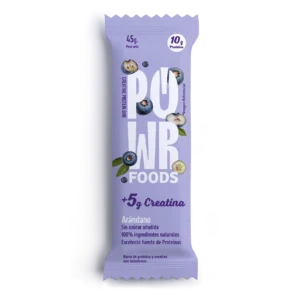Barra de proteína y creatina con arándanos 45g - Power foods